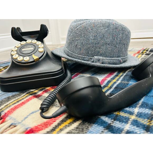 Vintage Gray Wool Fedora Hat Midcentury Style Menswear Classic - Picture 2 of 5